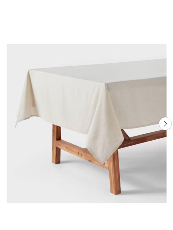 Threshold Other - NEW Threshold Cotton-Linen Blend Cream Tablecloth
